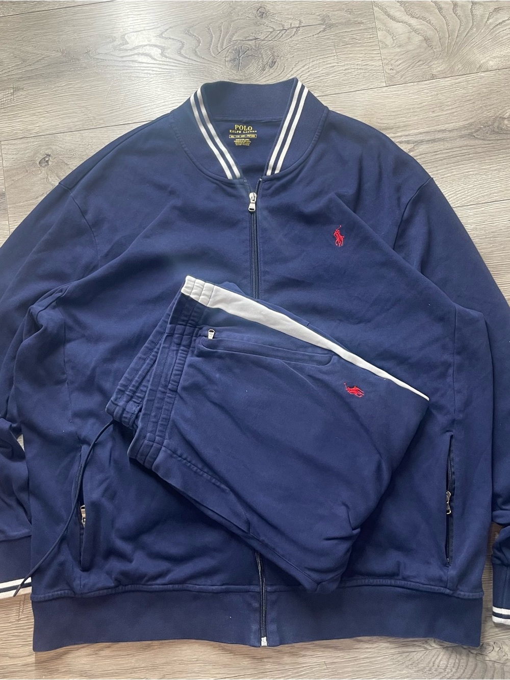 Polo by Ralph Lauren Navy Track Bomber Jacket with matching bottoms